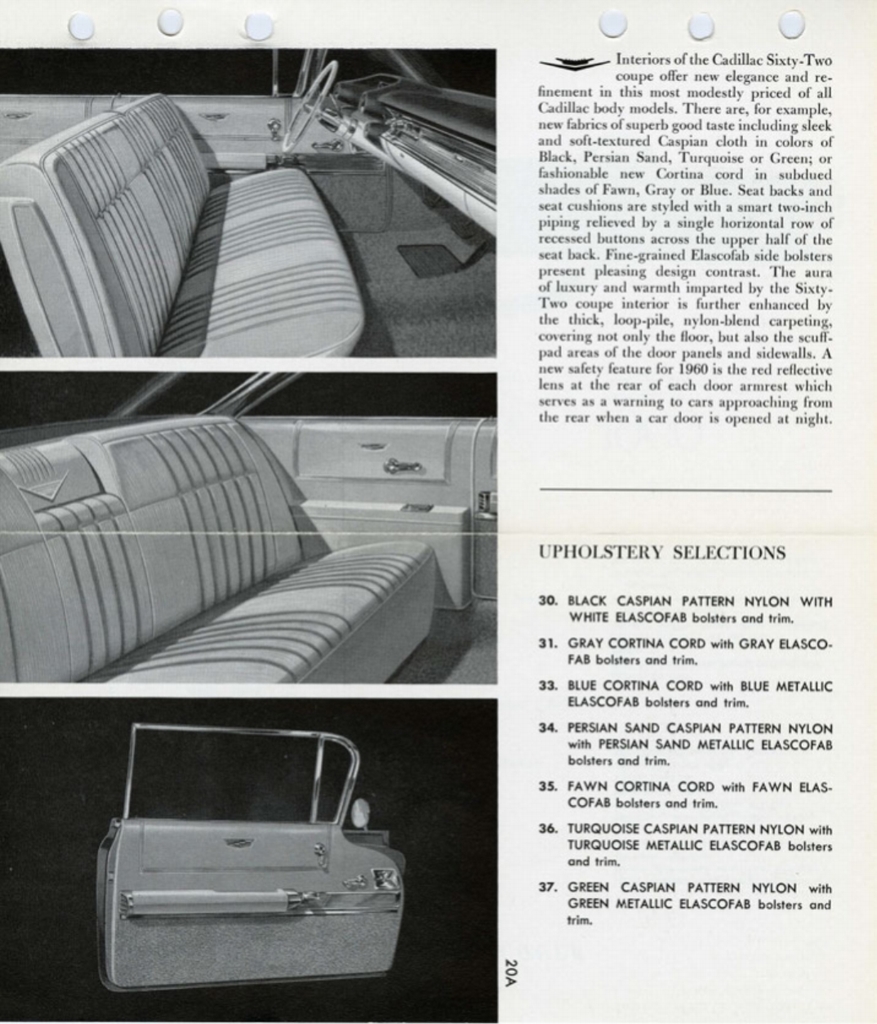 1960 Cadillac Salesmans Data Book Page 21